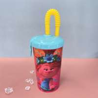 Reusable Plastic Custom Cup with Lid and Straw