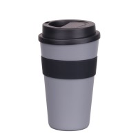 Black coffee cups logo reusable custom coffee cups with lid plastic