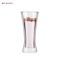 sublimation clear pyrex high tall double wall glass frozen beer cup