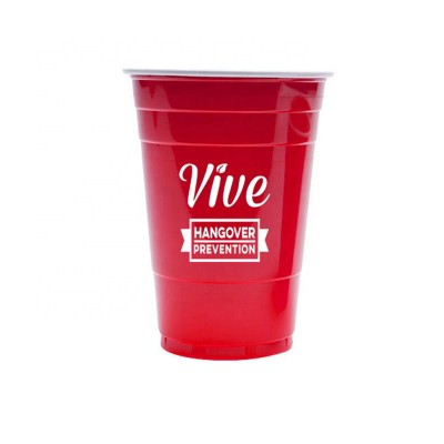 450ml Single Wall Insulated Acrylic Red Solo Cup With Lid And Straw