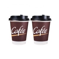 7oz Logo Disposable Cups_Large Disposable Coffee Cups with Lids_Wholesale Customized Hot Coffee Cups