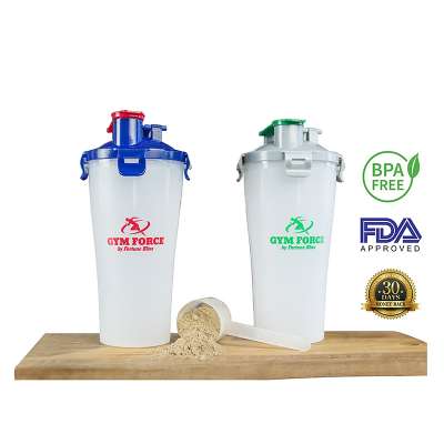 28 oz Dual Threat Shaker Bottle for Gym Sports with BPA free Material