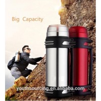 2015 hot sale double wall double wall 2 liter stainless steel water bottle/Thermos flask/bullet vacuum flask