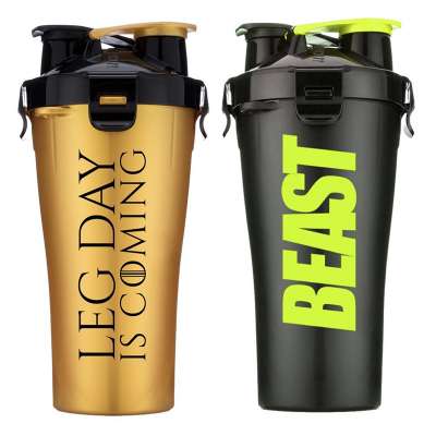 Best customized dual protein shaker bottle with certificate