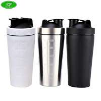 Double wall stainless steel thermal protein shaker bottle shaker