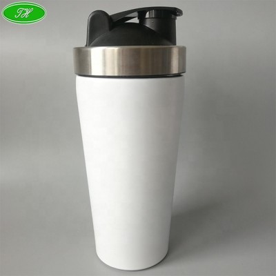 Double wall stainless steel protein glass shaker bottle insulated plastic ball