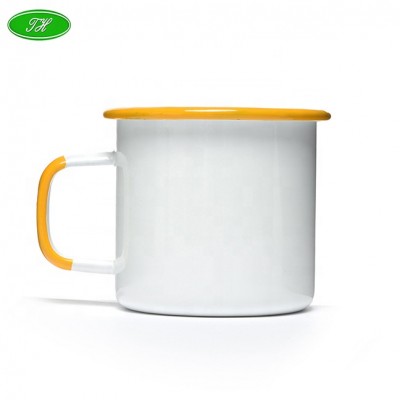 Wholesale custom logo printed bulk sublimation stainless steel coffee enamel mug